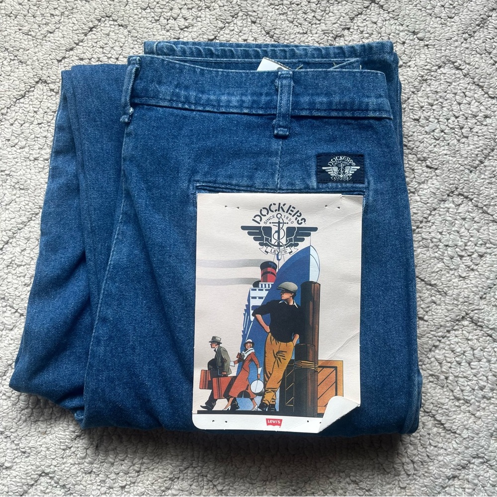 Deadstock Vintage Dockers by Levi’s Pleated Denim